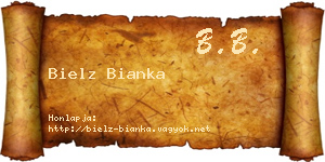 Bielz Bianka névjegykártya